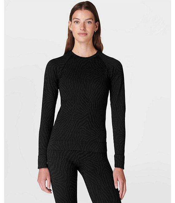 Sweaty Betty Animal Jacquard Crew Neck Base Layer Top Product Image