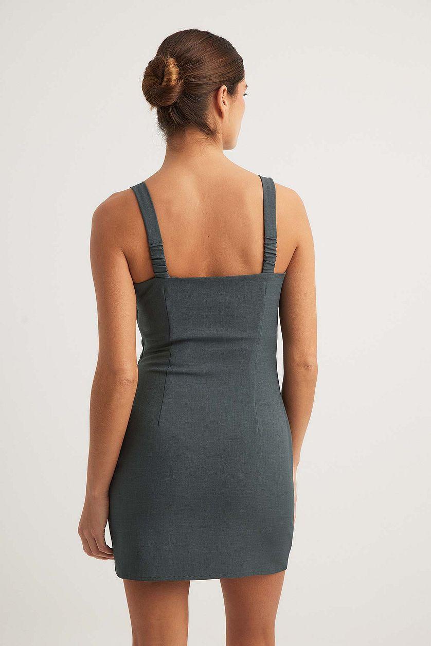 Ruched Waist Mini Dress Product Image