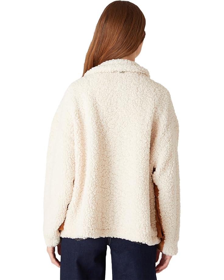 Leather and Sherpa Bonded Moto Jacket Product Image