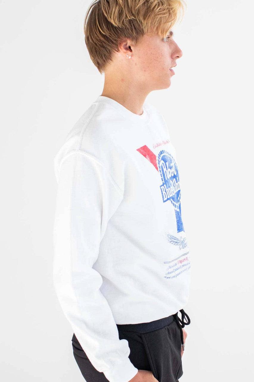 Retro Pabst Blue Ribbon Sweatshirt Product Image