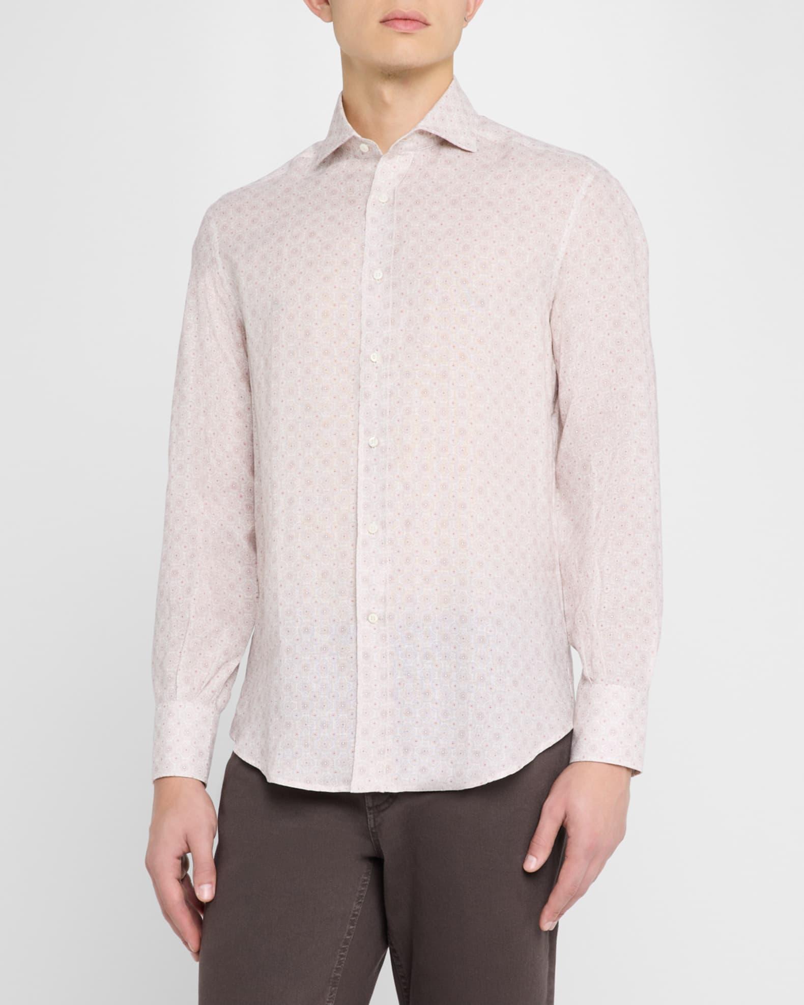 Men's Linen Medallion Sport Shirt Product Image