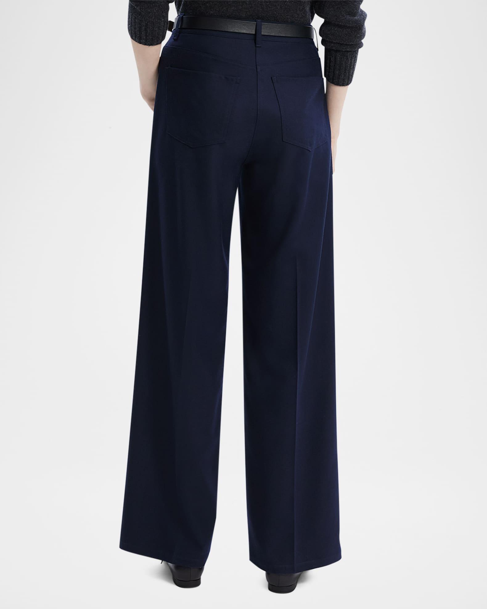 Flannel Relaxed Straight-Leg Pants Product Image