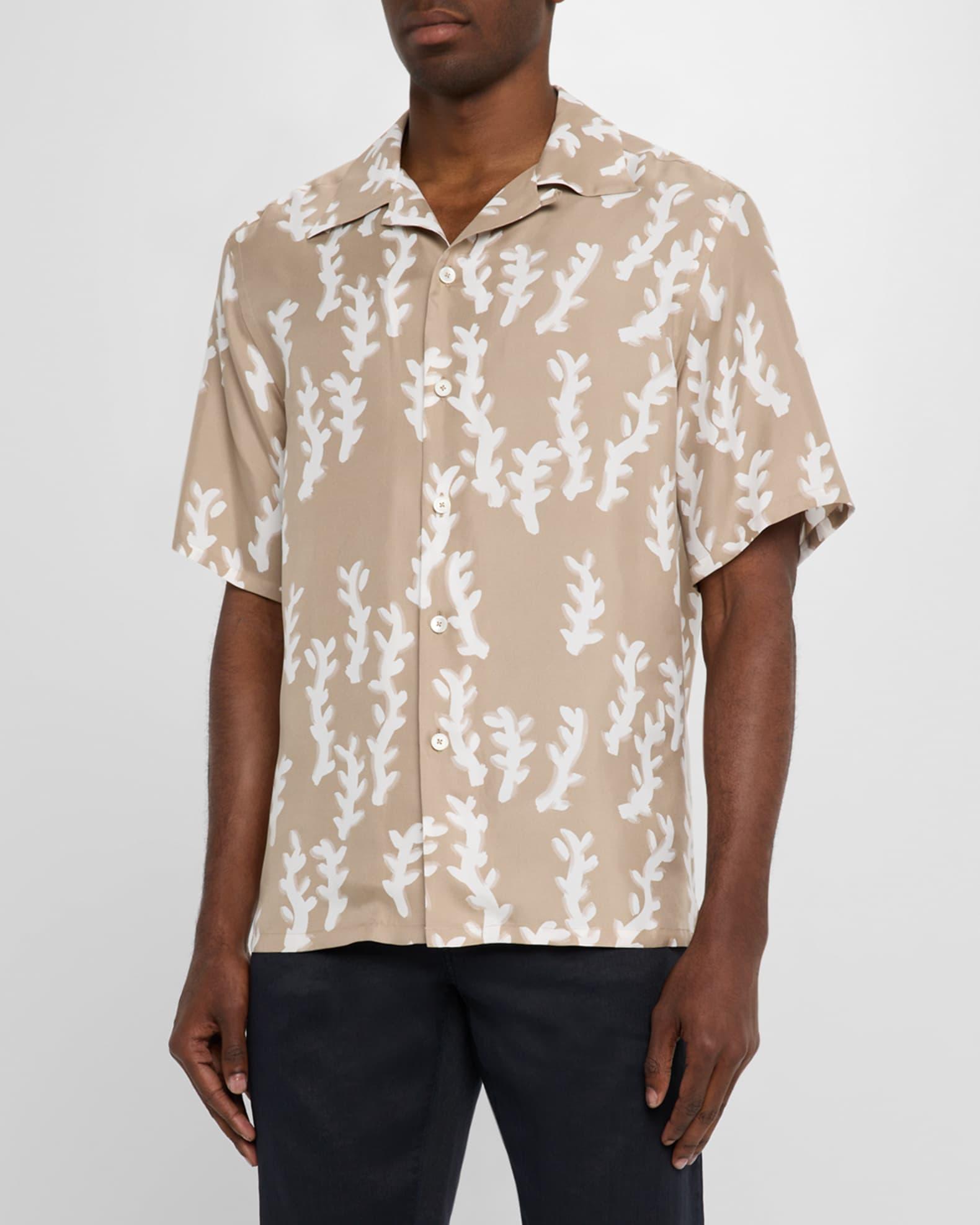 Men's Oasi Linen Printed Short-Sleeve Shirt Product Image