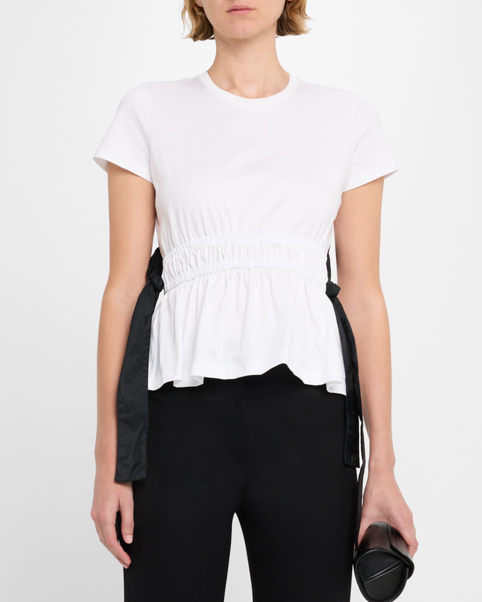 Crewneck Bow Detail T-Shirt Product Image