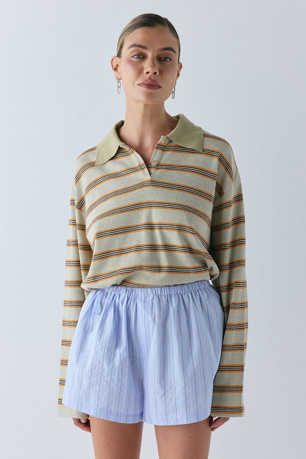 Elvie Shorts Blue Stripe Product Image