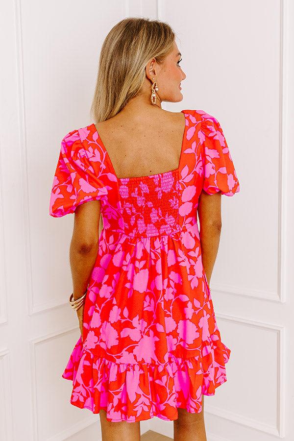 Door To Destiny Floral Dress in Scarlet Product Image