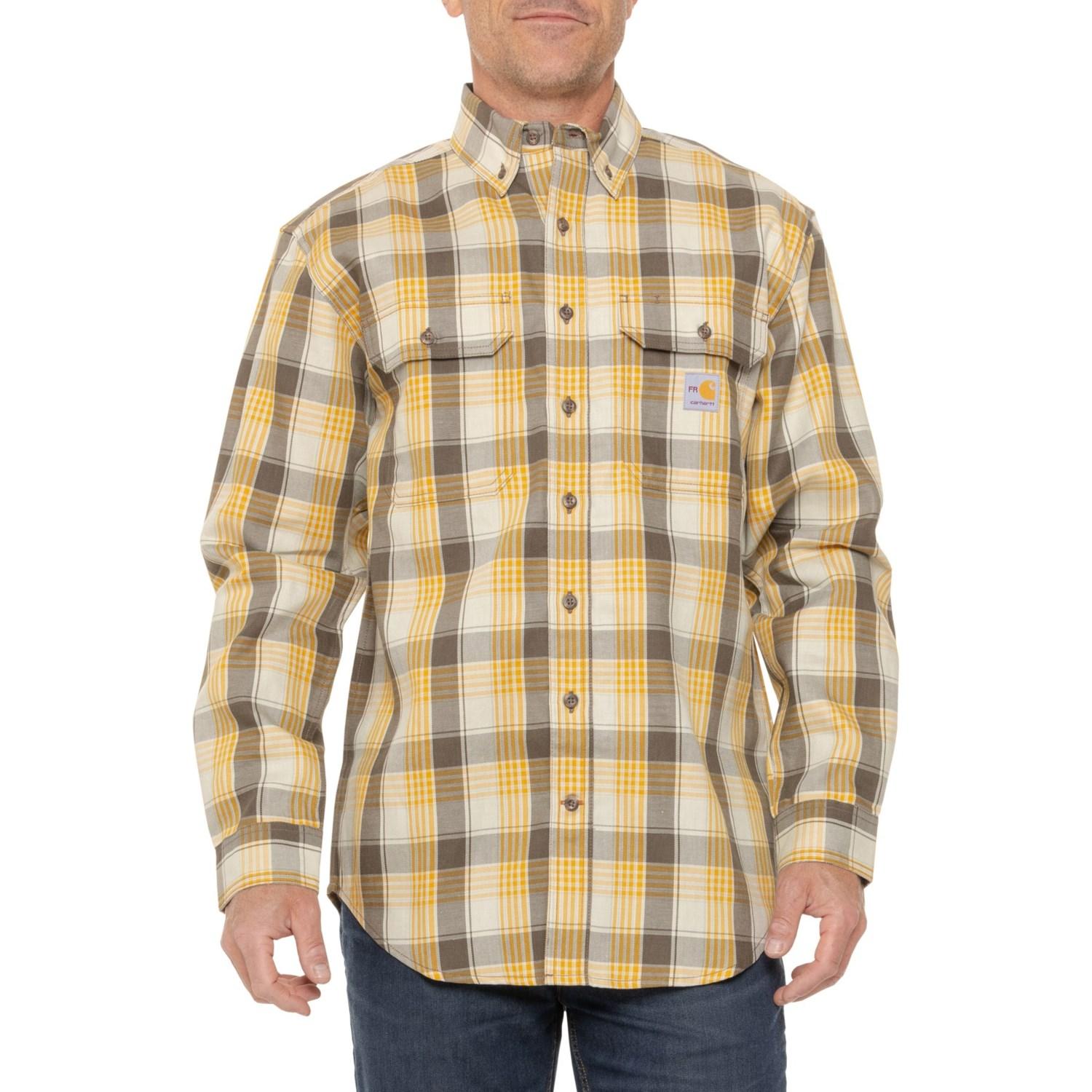 Carhartt 104507 Flame-Resistant Force® Loose Fit Midweight Twill Plaid Shirt - Long Sleeve Product Image