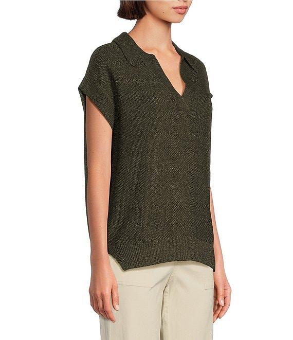 Tommy Bahama Short Sleeve Johnny Collar Linen Top Product Image