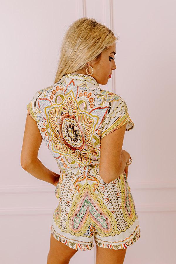 Front Porch Swing Linen-Blend Romper Product Image