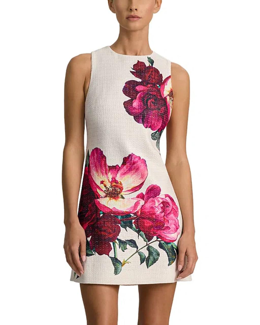 ALICE AND OLIVIA Clyde Floral A-line Shift Mini Dress In Multi Product Image