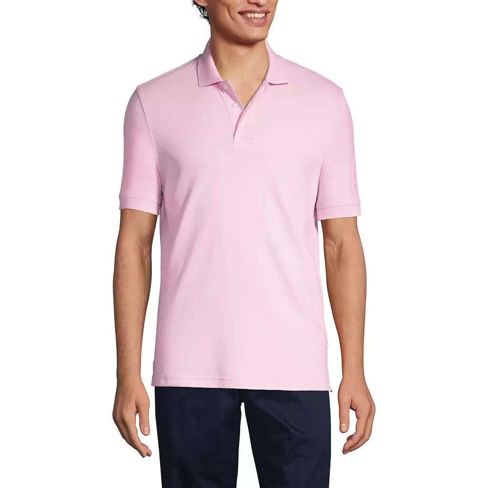 Men's Lands' End Short Sleeve Interlock Polo Shirt,  Product Image