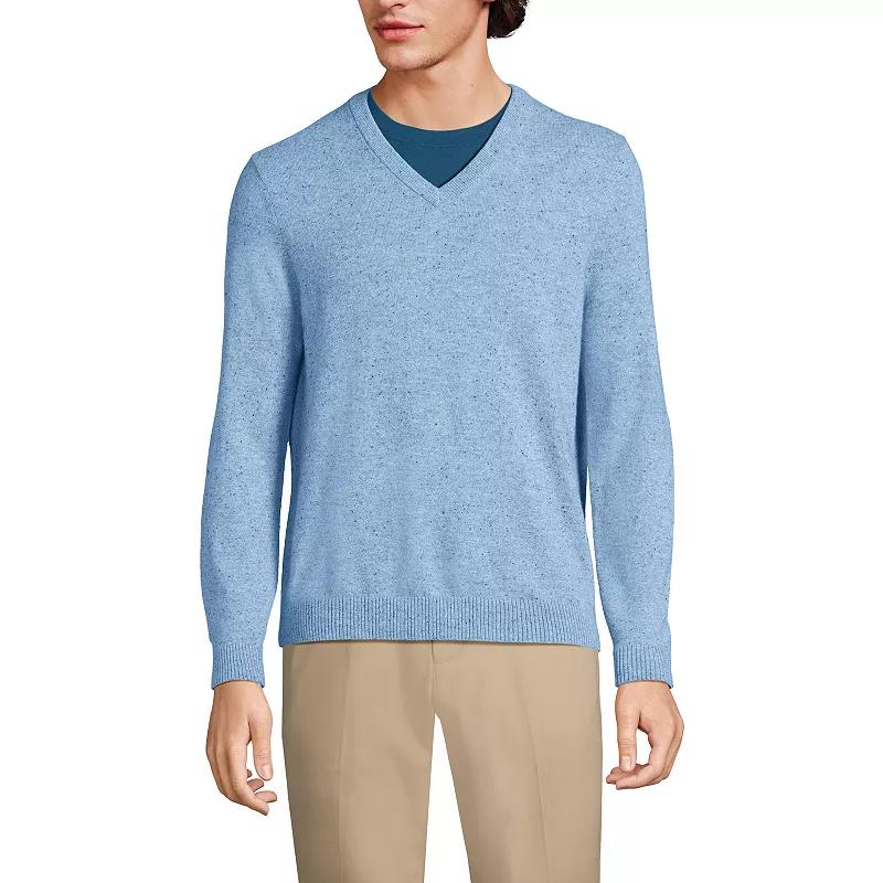 Big & Tall Lands' End Fine-Gauge Cashmere V-neck Sweater, Men's,  Product Image