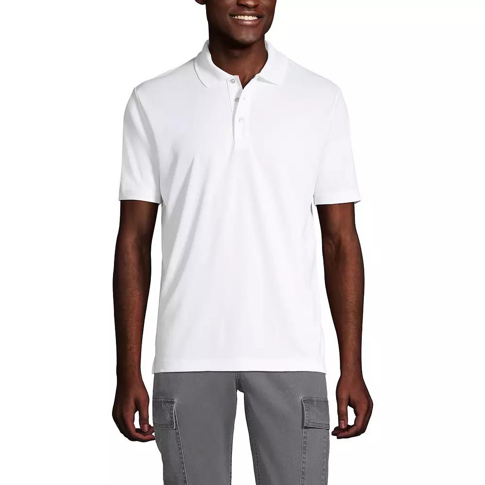 Men's Lands' End Short Sleeve Moisture-Wicking Active Polo Shirt,  Product Image