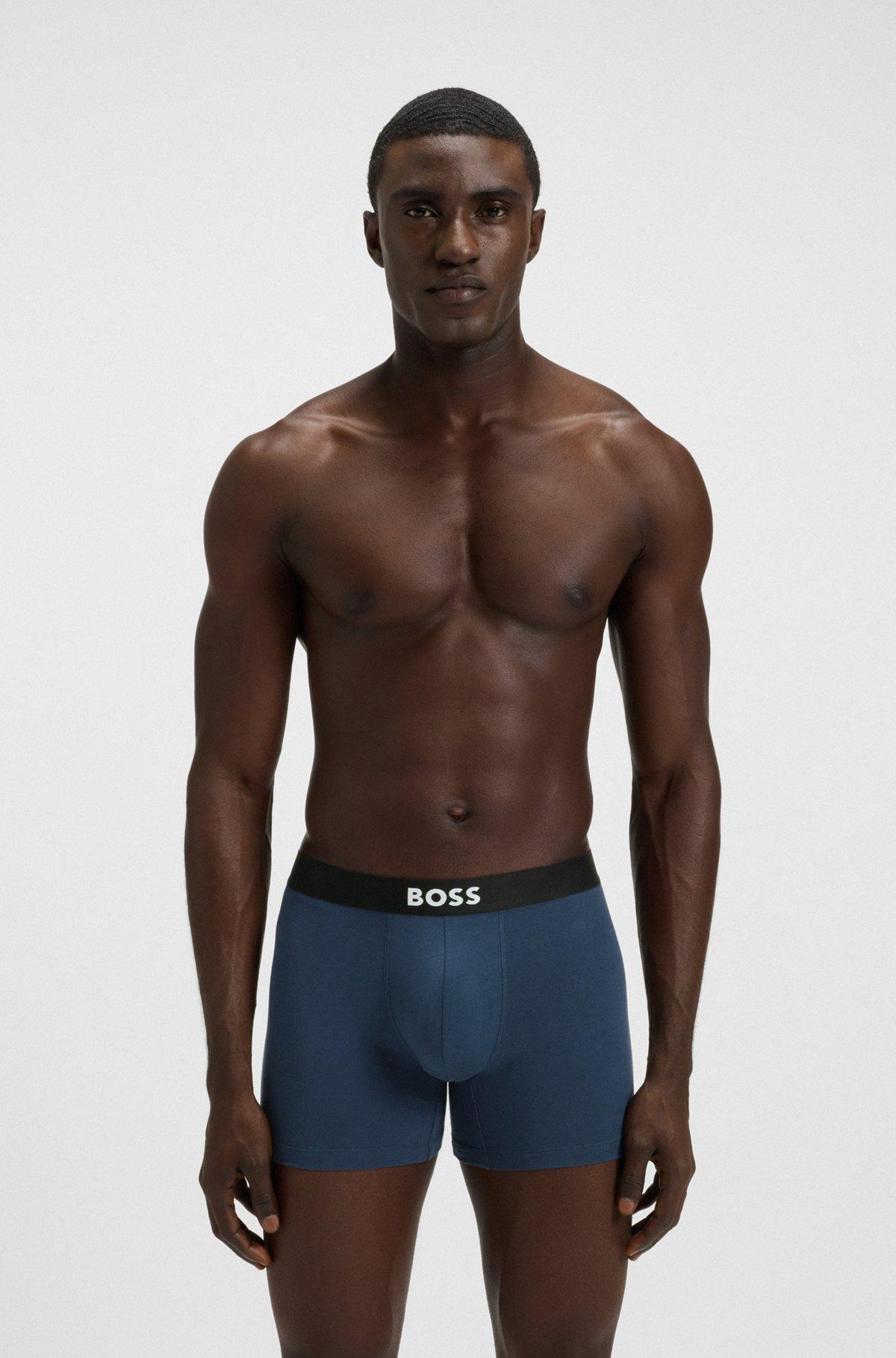 Three-pack of boxer briefs in stretch cotton Product Image