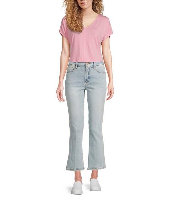 Dear John Jeanne Stretch Denim High Rise Ankle Length Flare Jeans Product Image