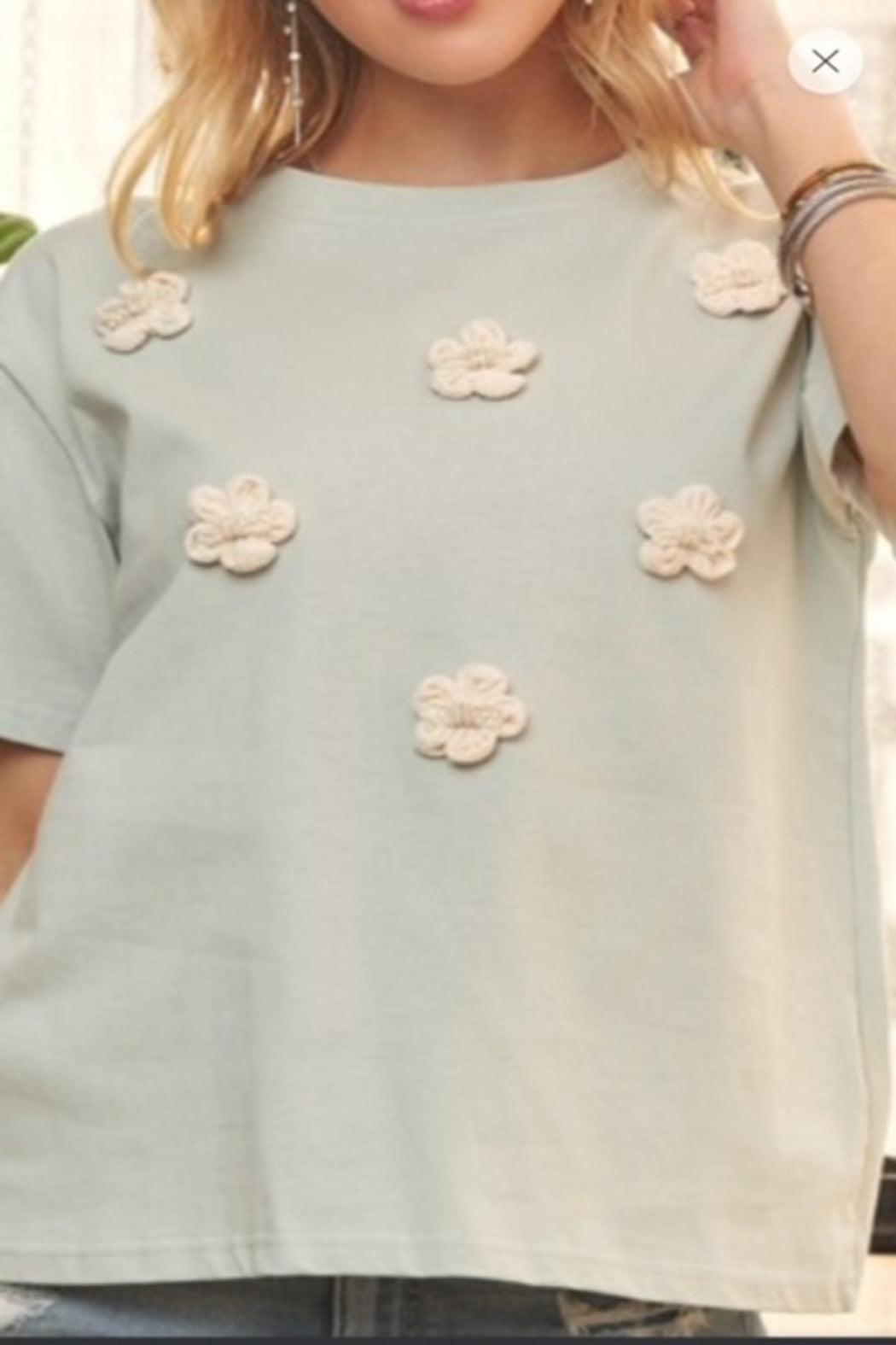 Blue Floral Top Product Image