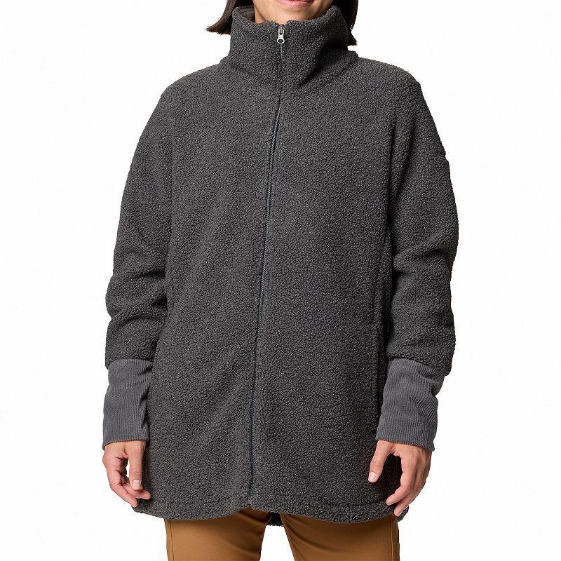 Women's Columbia Blue Point Creek Zip Front Fleece Jacket, Size: XXL, Shark Product Image