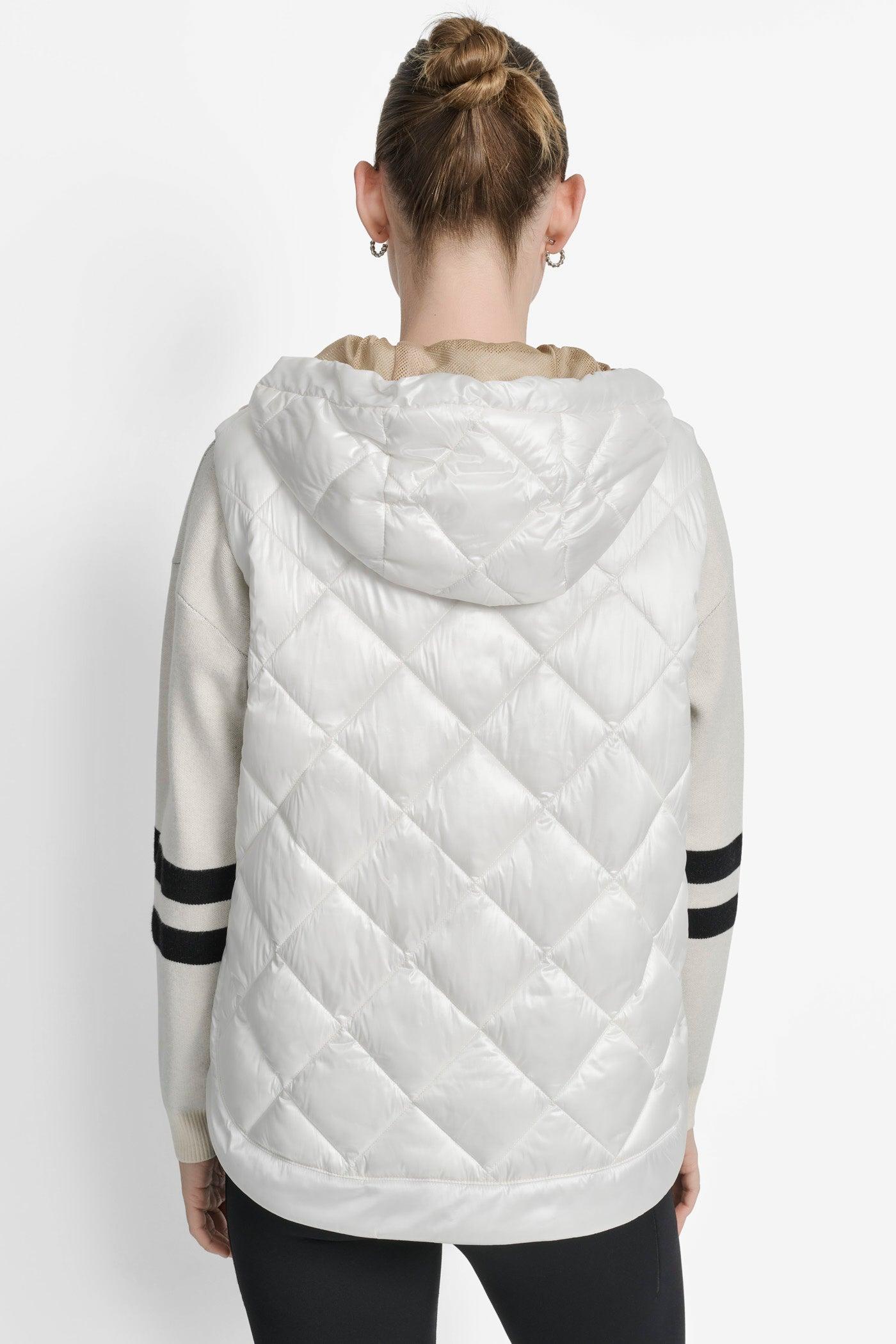 QUILTED HOODED VEST Product Image