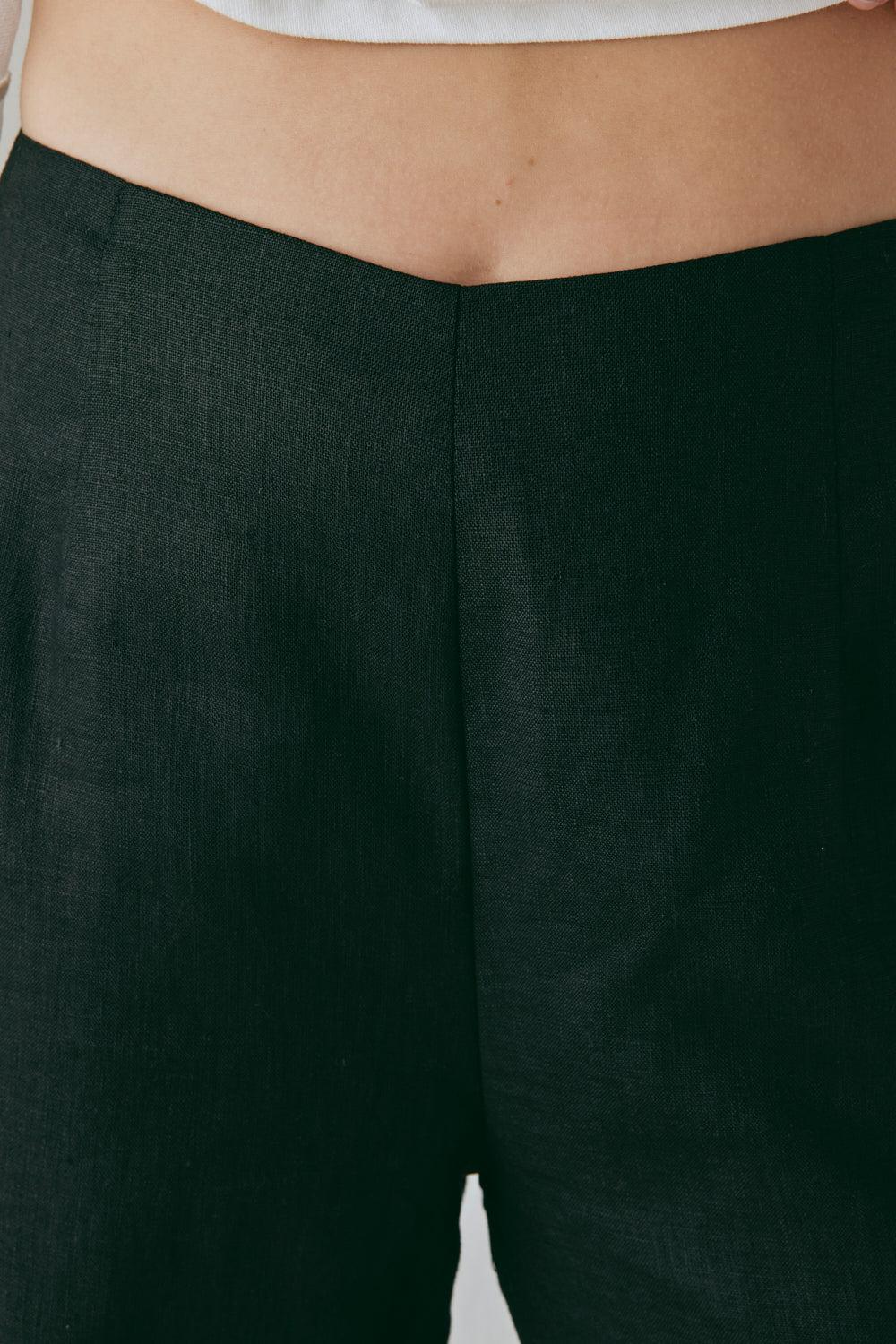 Tia Linen Pants Black Product Image