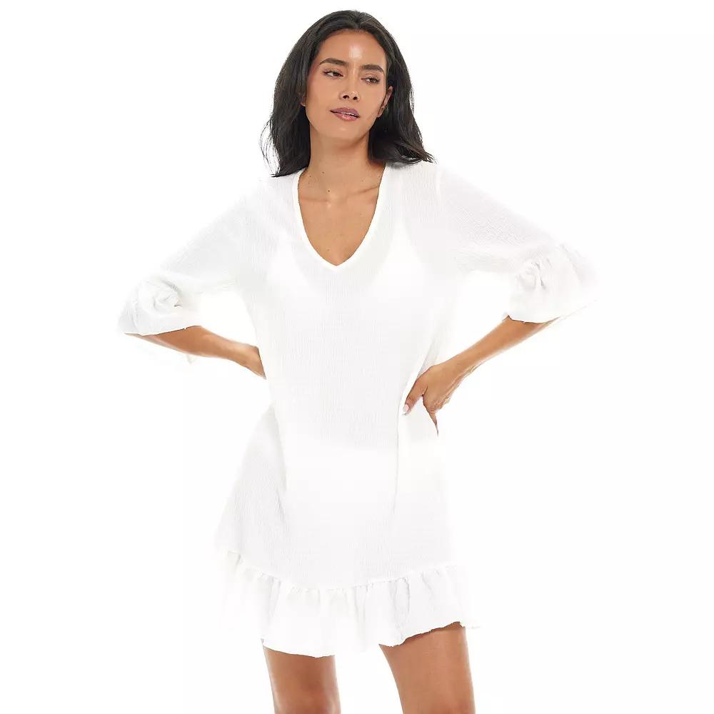 Women's Jordan Taylor Ruffle Swim Cover-Up Dress,  Product Image