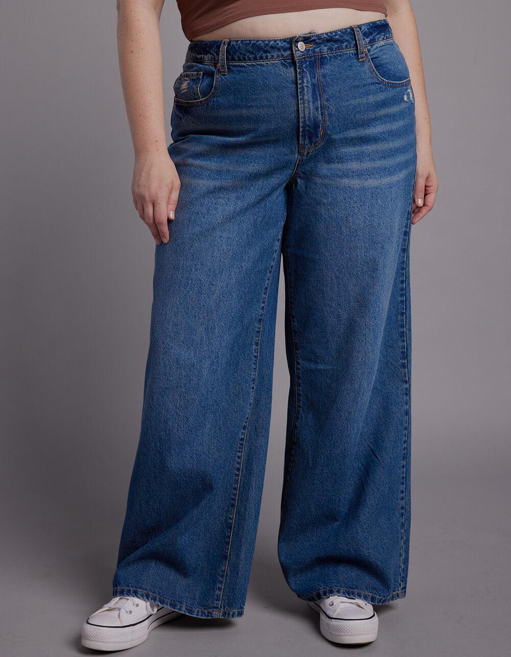 RSQ Womens High Rise Wide Leg Jeans - MEDIUM WASH Product Image
