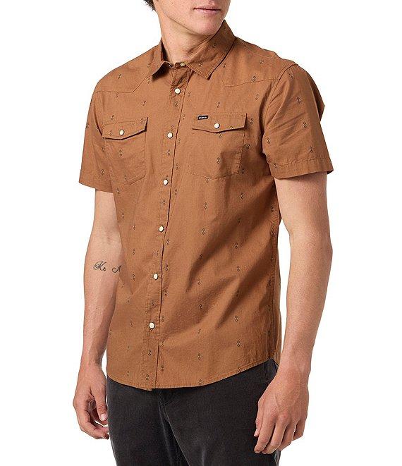 O'Neill Bar Dog Short Sleeve Snap Front Woven Shirt Product Image