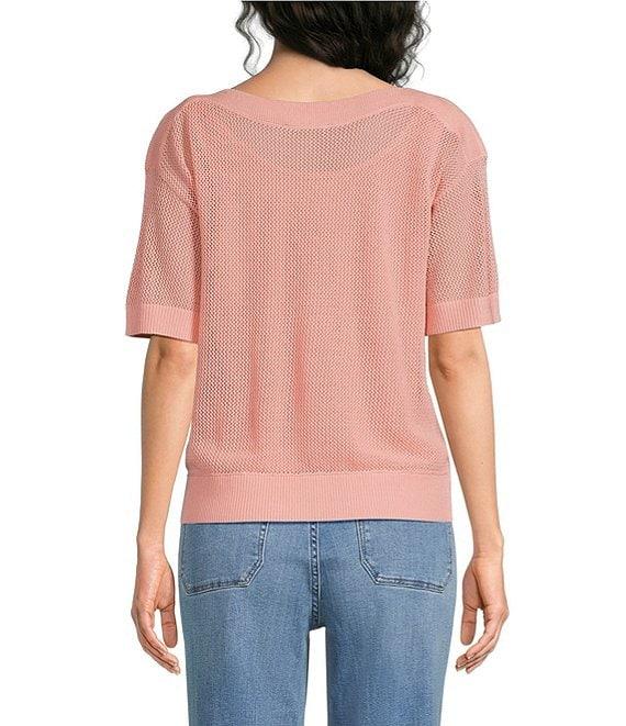 Westbound Petite Size Short Sleeve Boat Neck Top Product Image