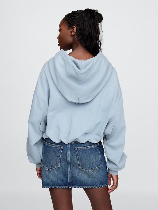 Heavyweight French Terry Crop Bubble Hoodie Product Image
