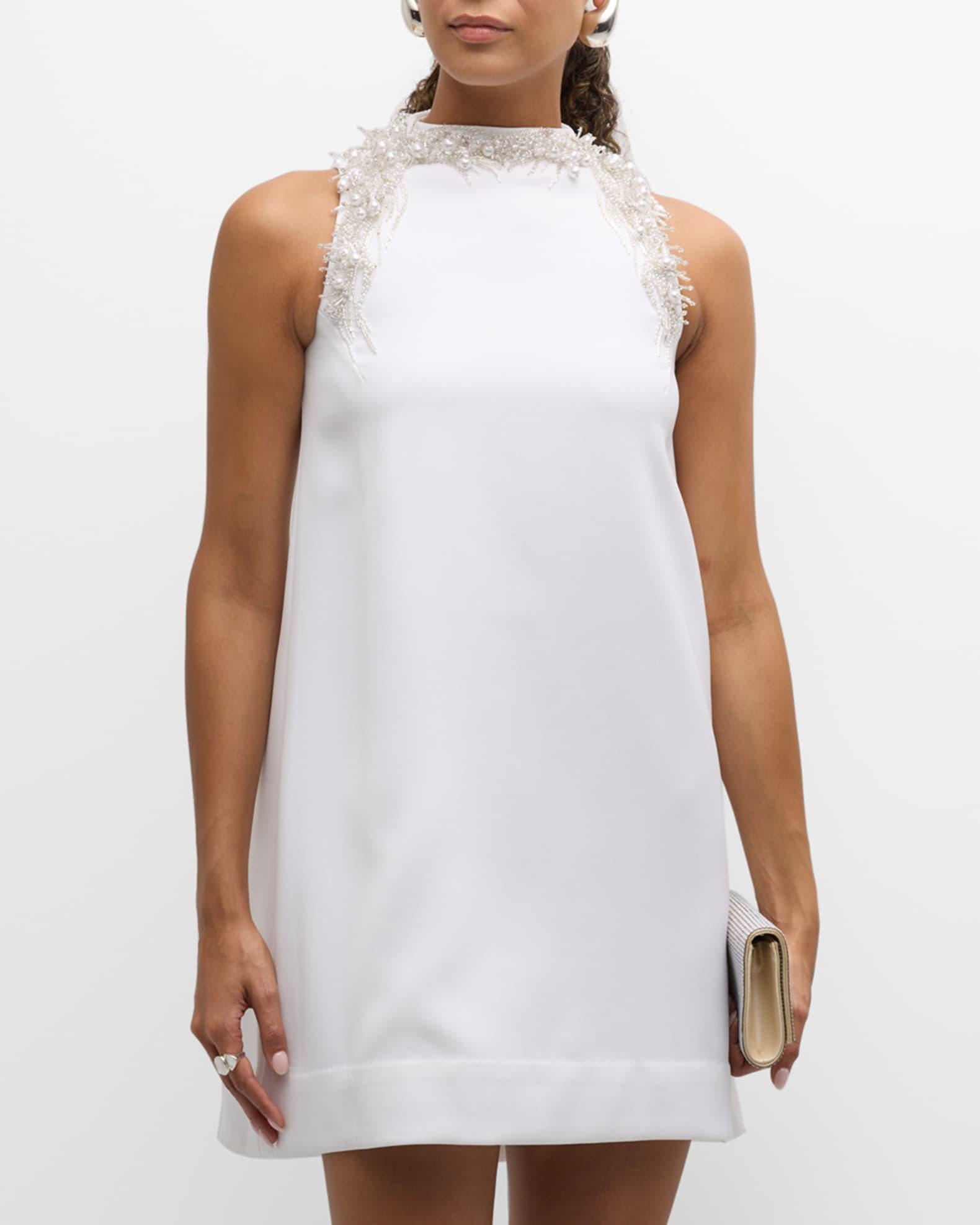 Beaded Antiform Sleeveless Mini Dress Product Image