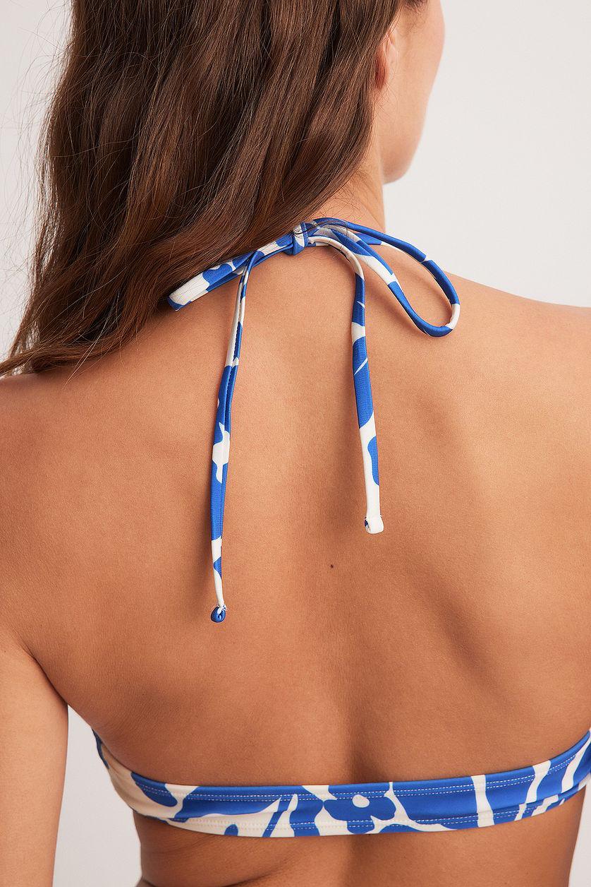 Front Cross Bikini Top Blue Product Image