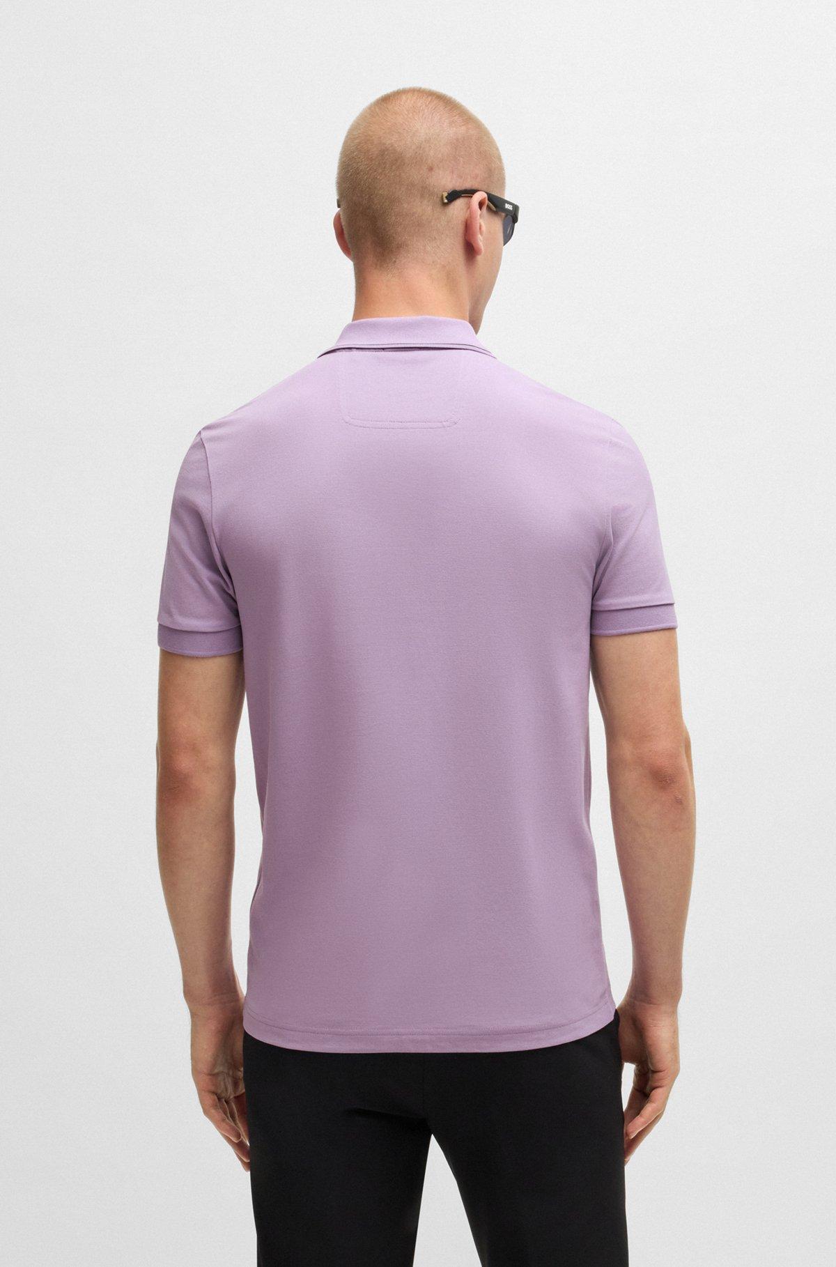 Cotton-piqué slim-fit polo shirt with tonal logo Product Image