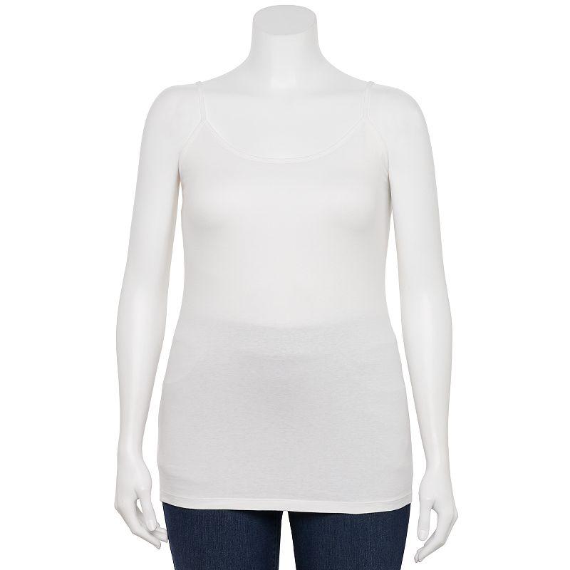 Plus Size Sonoma Goods For Life® Spaghetti Strap Cami, Women's, Size: 5XL, White Product Image