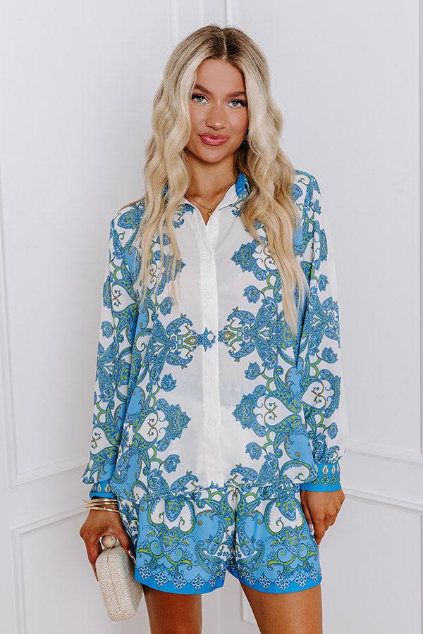 Milan Bound High Waist Paisley Shorts Product Image