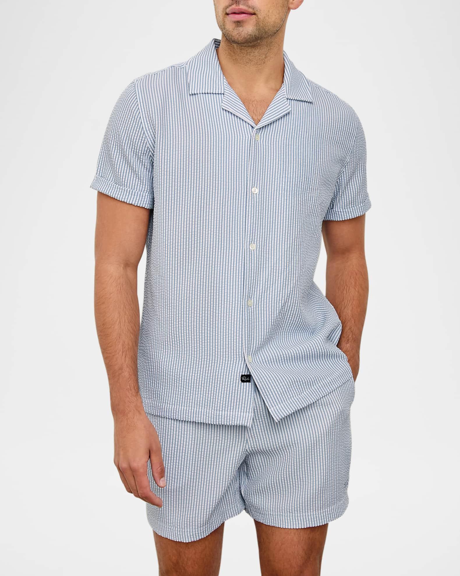 Men's Amalfi Seersucker Short-Sleeve Shirt Product Image