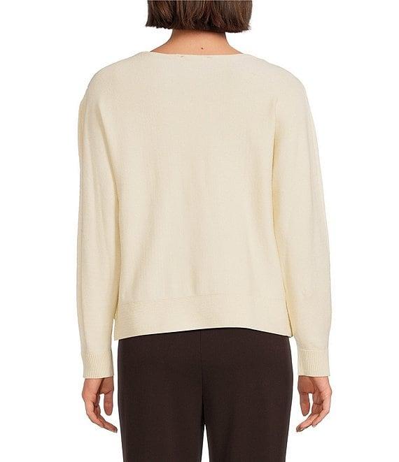 Investments Haute Embellished Long Sleeve Boat Neck Sweater Product Image