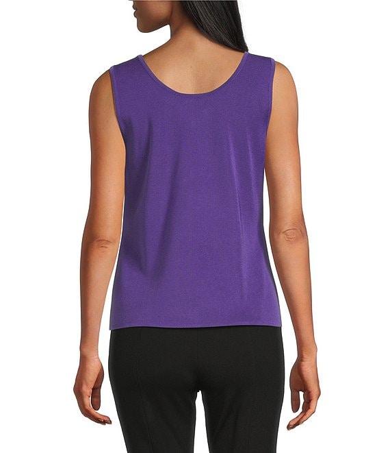 MISOOK Knit Double Scoop Neck Sleeveless Tank Product Image