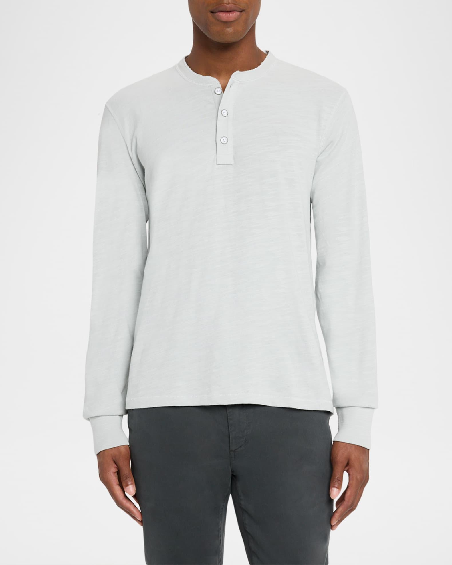 Men's Classic Flame Henley Long-Sleeve T-Shirt Product Image
