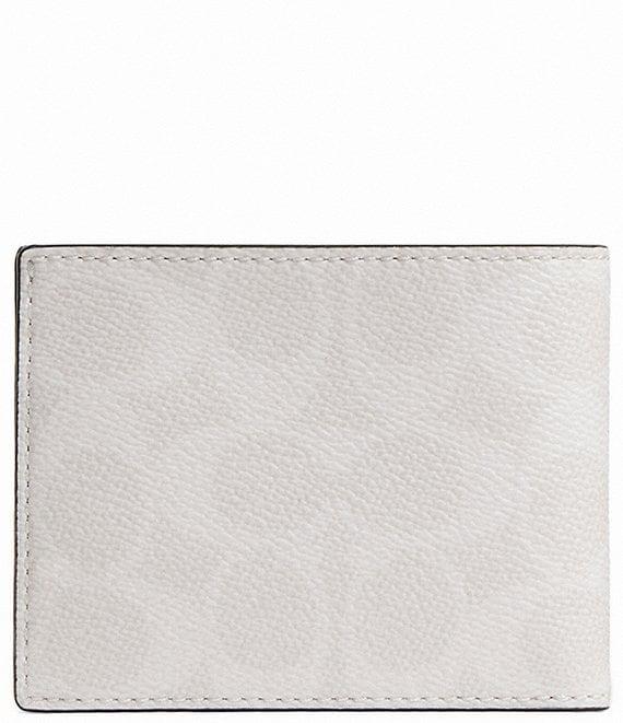 COACH Signature Coated Canvas/Leather Slim Billfold Wallet Product Image