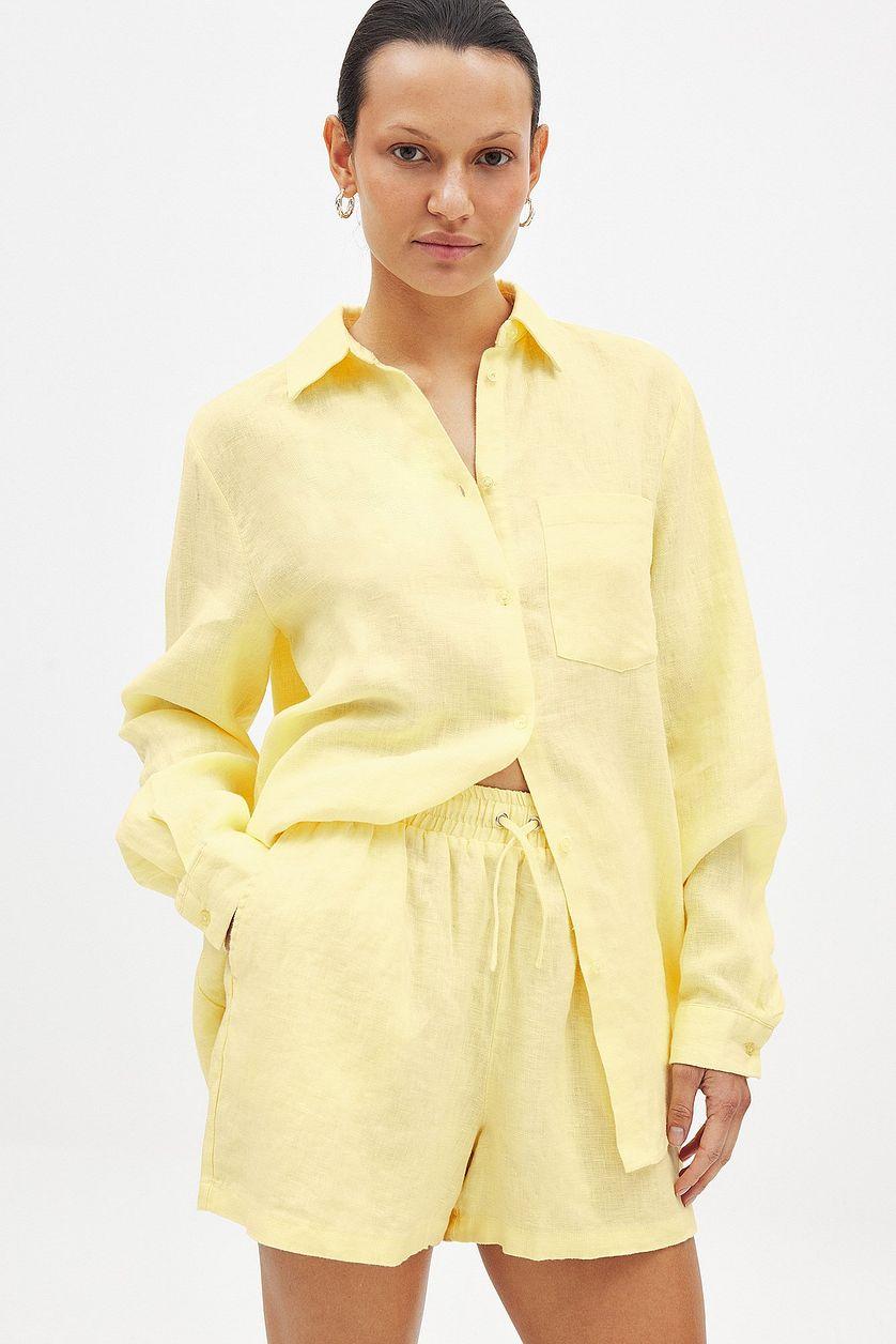 Elastic Linen Shorts Product Image