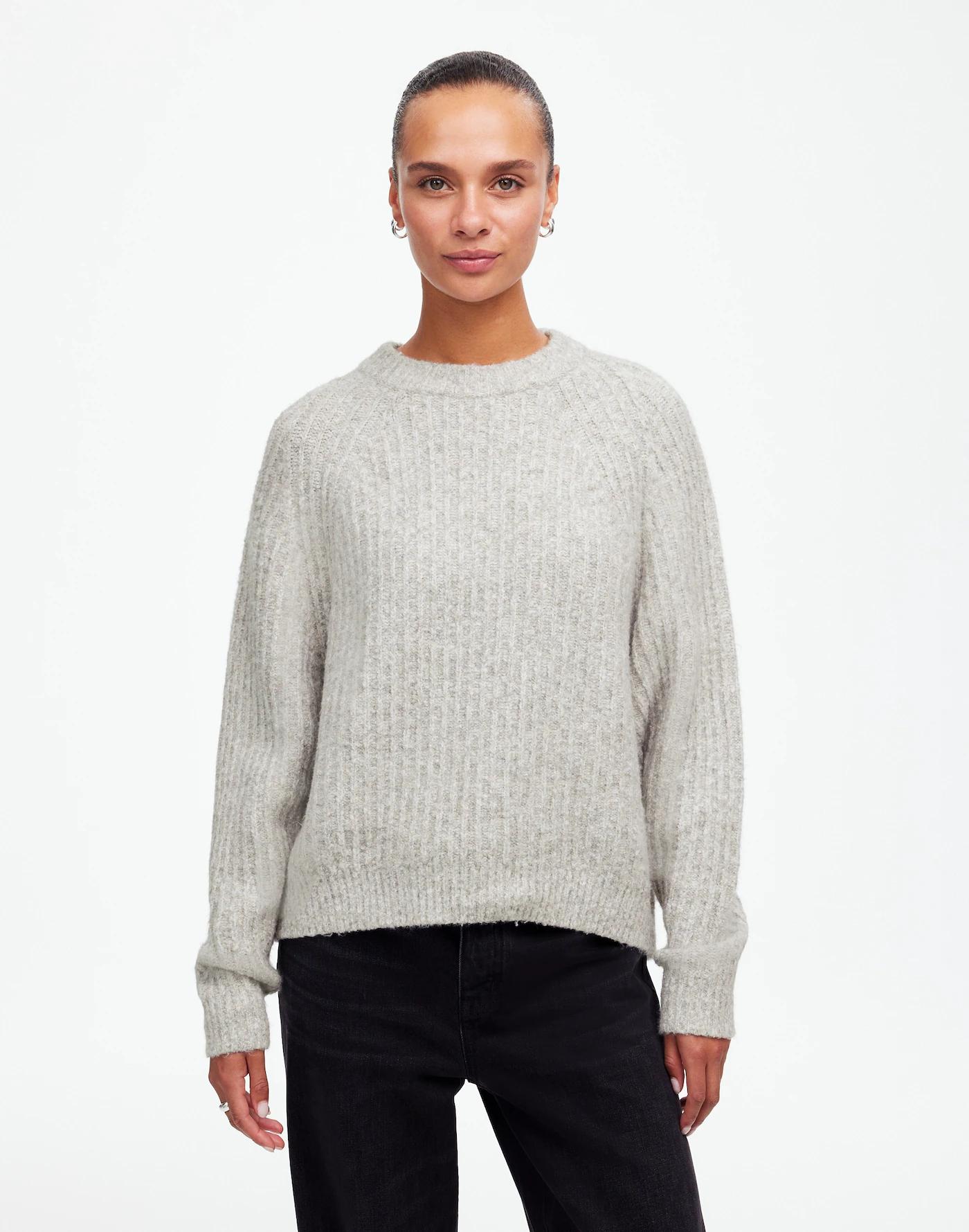 Ribbed Cotton-Blend Sweater Product Image