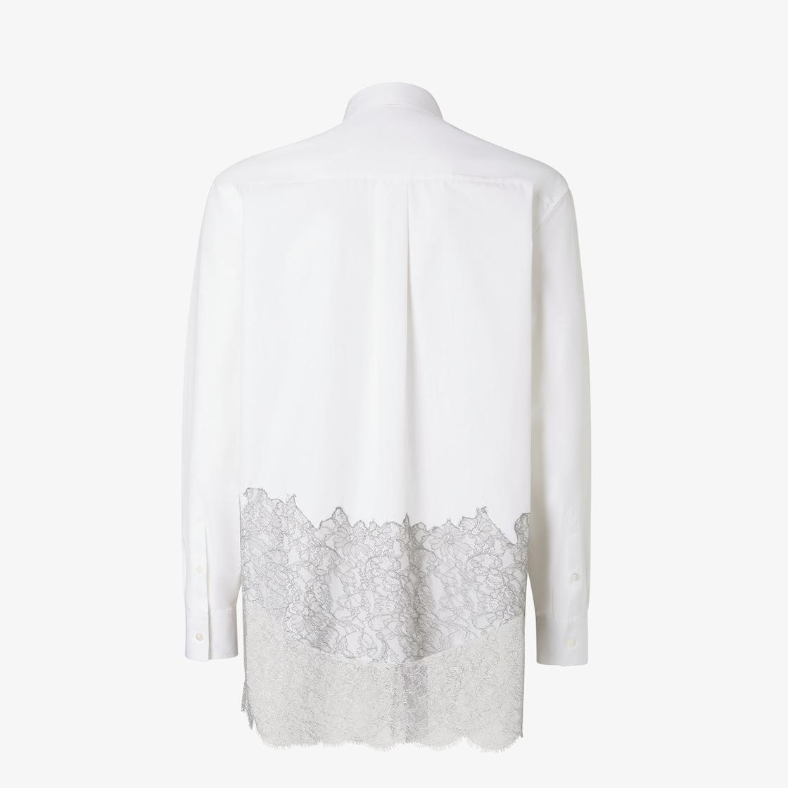 Shirt White cotton and lace shirt Product Image
