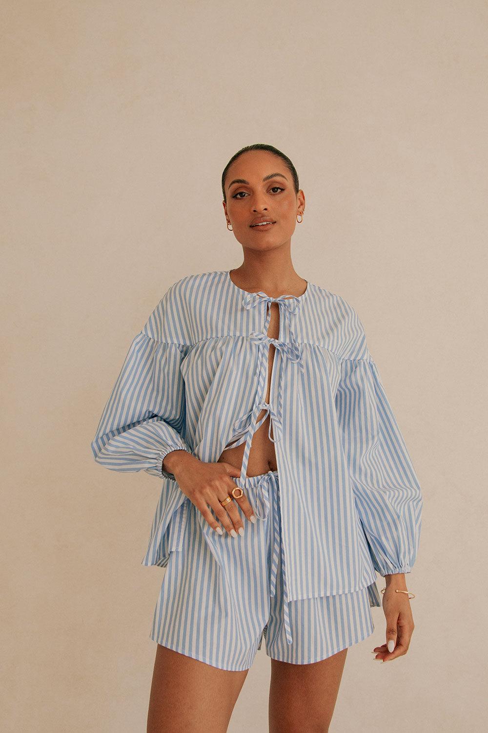 Pennie Shorts - Blue Product Image