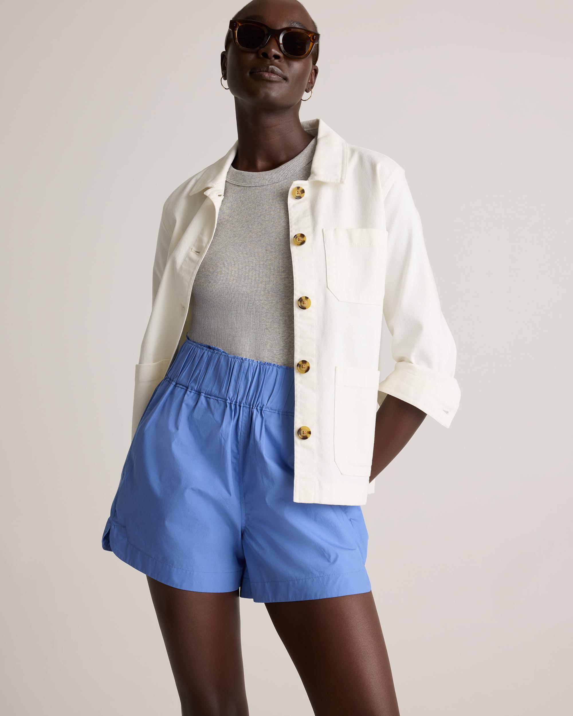 Quince | Women's Poplin Pull-On Shorts Size XL, Organic Cotton Product Image