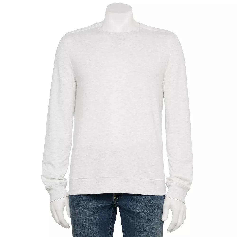 Men's Sonoma Goods For Life® Adaptive Double-Knit Long Sleeve T-Shirt, Size: XS, Ice Grey Product Image