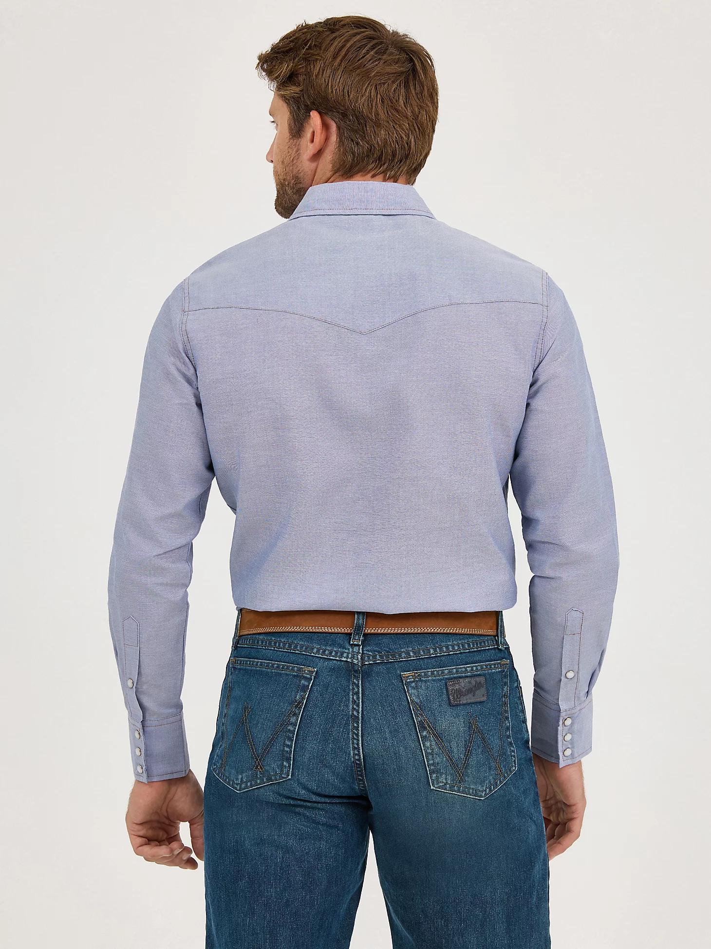 Cowboy Cut® Work Western Rigid Denim Long Sleeve Shirt | Men's SHIRTS | Wrangler® Product Image