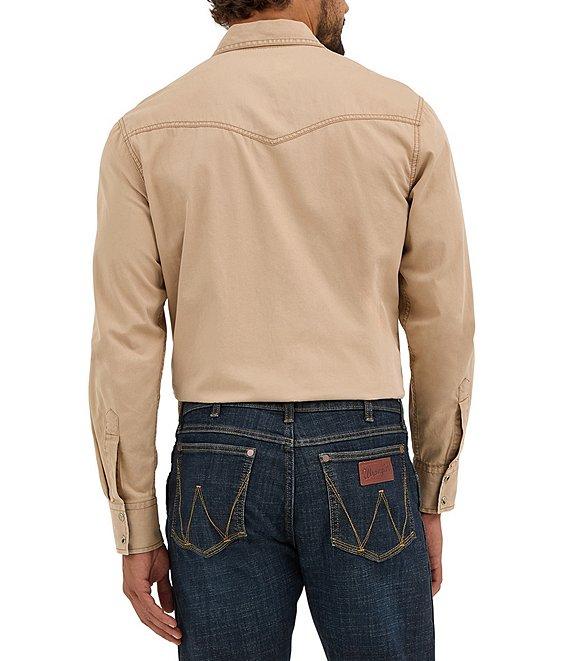Wrangler® Long Sleeve Retro® Premium Solid Woven Shirt Product Image