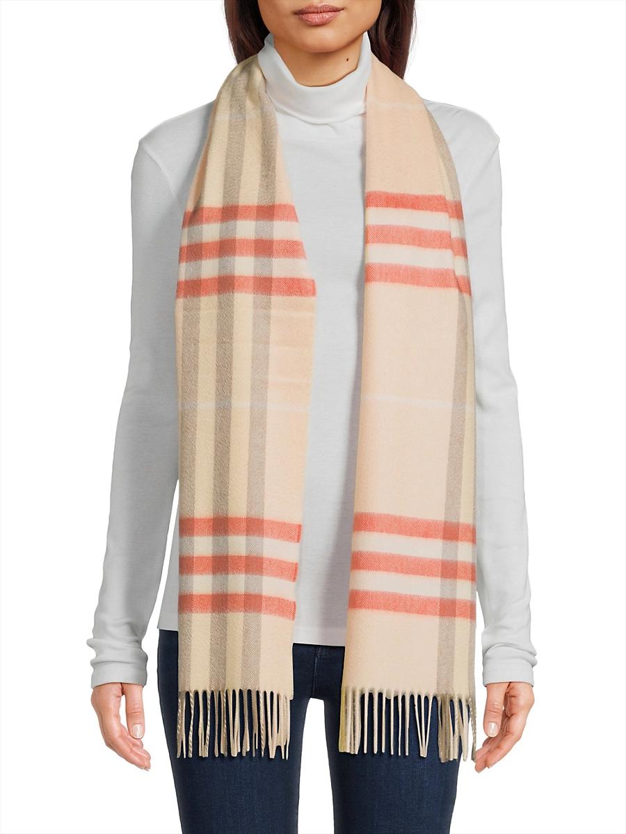 Mens Giant Check Cashmere Scarf Product Image