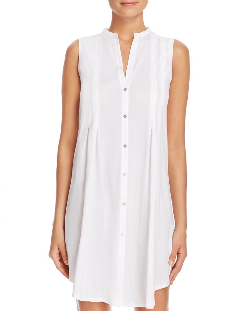 Womens Cotton Deluxe Button-Front Tank Gown Product Image