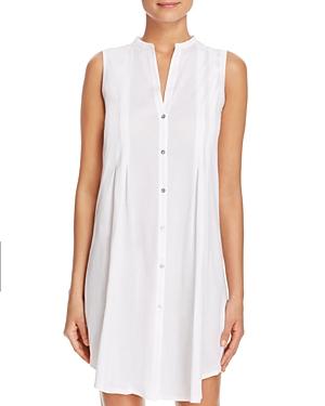 Womens Cotton Deluxe Button-Front Tank Gown Product Image