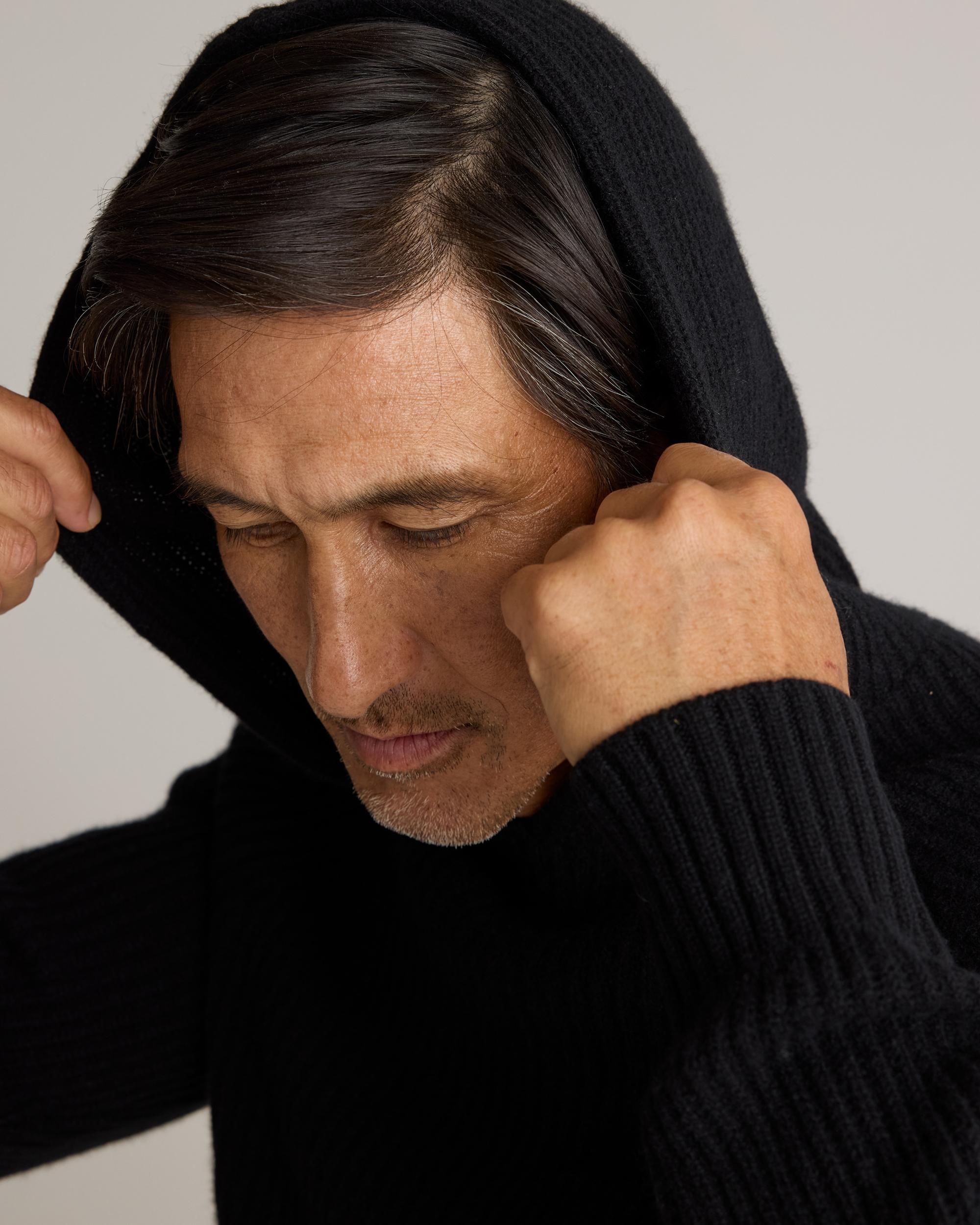 Quince | Men's Mongolian Cashmere Fisherman Pullover Hoodie Product Image